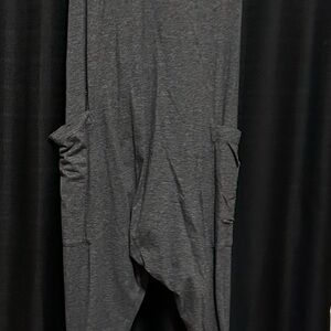 Gray Harem Pants with Pockets